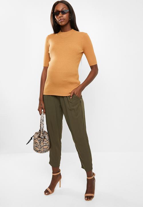 Glamorous - Maternity high neck knit - camel
