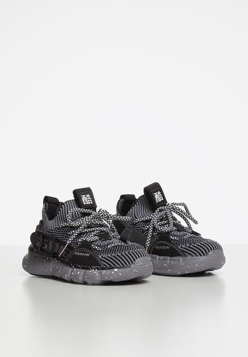 Pop Candy - Boys sneaker - grey & black