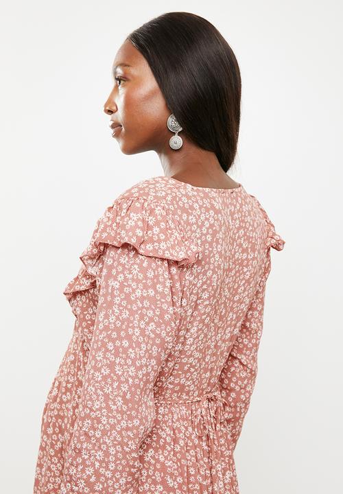 Cotton On - Maternity cross front babydoll dress Frankie daisy - canyon rose