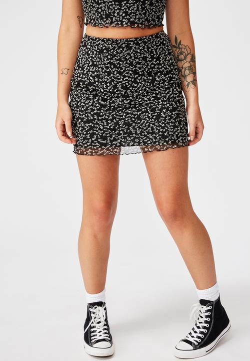 Factorie - Mesh skirt - black & white 