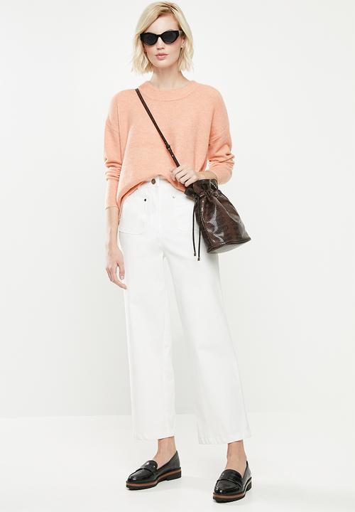 Vero Moda - Rana long sleeve o-neck knit - coral 