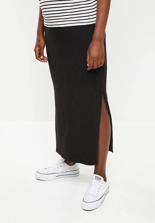 cotton on black maxi skirt