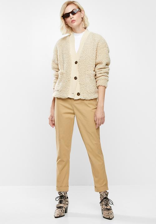 Vero Moda - Annika short teddy jacket - neutral