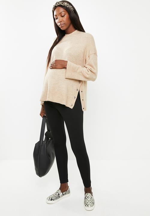 Cotton On - Maternity os side button pullover - oatmeal