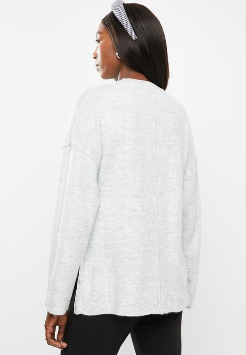 Cotton On - Maternity os side button pullover - silver 