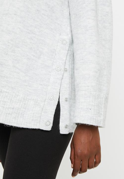 Cotton On - Maternity os side button pullover - silver 