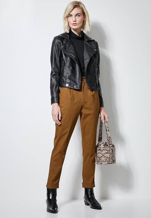 Superbalist - Pu biker  jacket - black