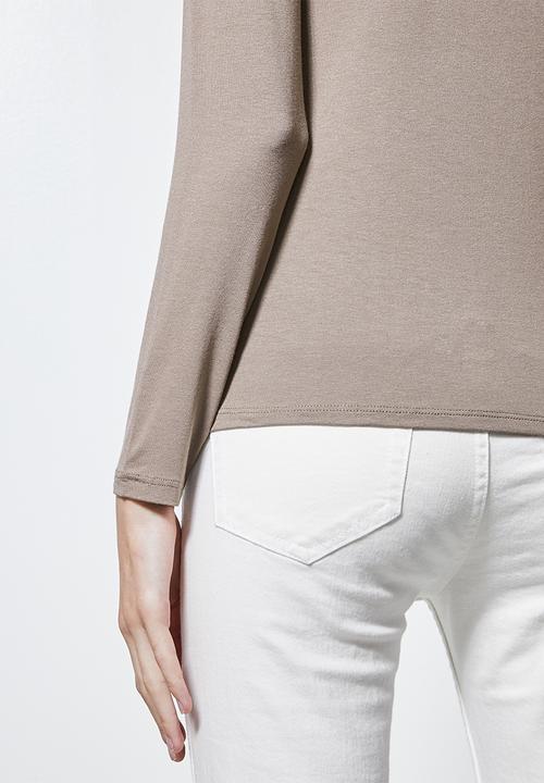 Superbalist - Viscose poloneck - taupe