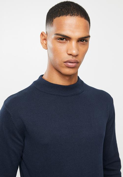 Brave Soul - Turtlef knitwear - navy 