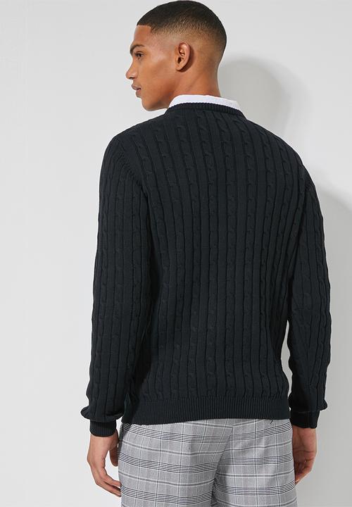 Superbalist - Premium cable knit - black