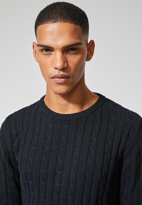 Superbalist - Premium cable knit - black