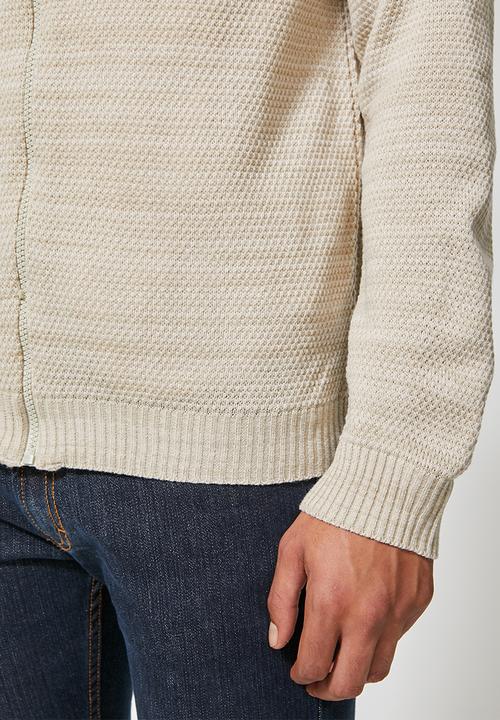 Superbalist - Zip through knit bomber - beige