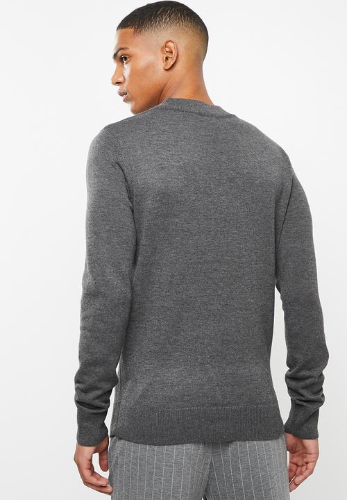 Brave Soul - Turtle knitwear - charcoal 