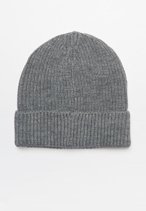 The North Face - The North Face logo box cuf beanie - grey