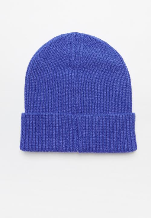 The North Face - The North Face logo box cuffed beanie - blue