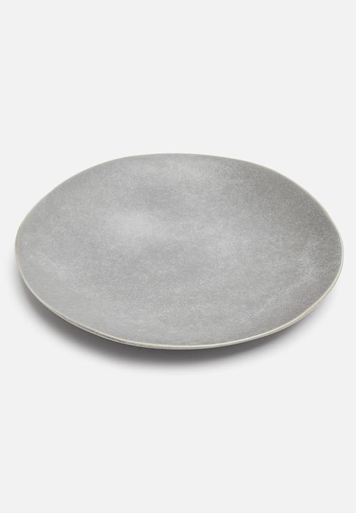 Excellent Houseware - Stoneware side plate set of 4 - dark grey