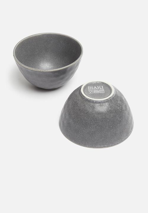 Excellent Houseware - Stoneware bowl - dark grey