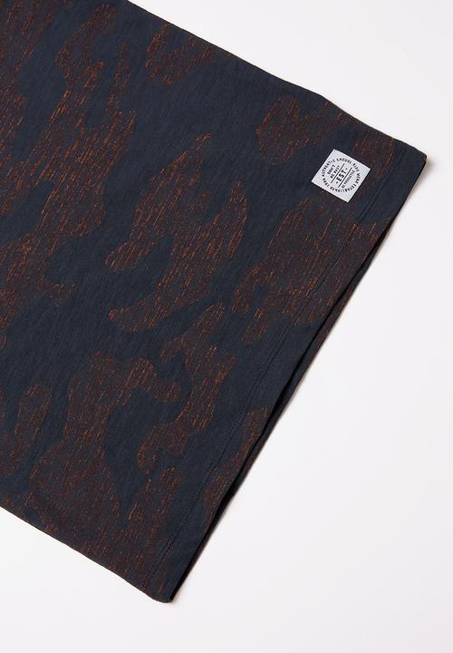 Name It - Niam short sleeve top - navy & orange 