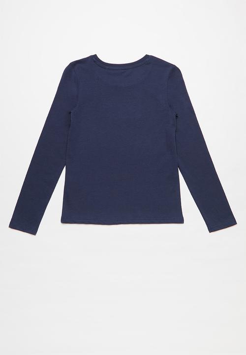 GUESS - Long sleeve Guess becky tri tee - navy 