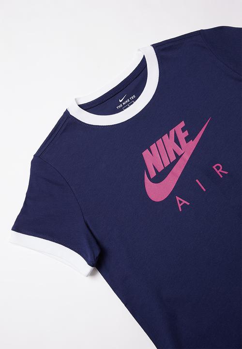 Nike - Nike air logo ringer tee - navy