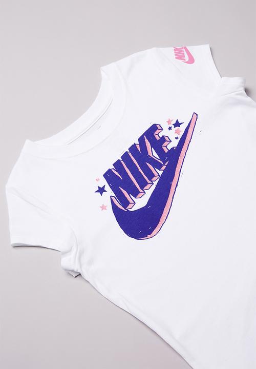 Nike - Futura regrind short sleeve scoop tee - white