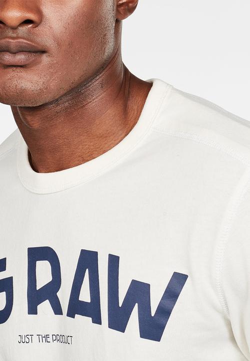 G-STAR - G-star graphic long sleeve tee - off white