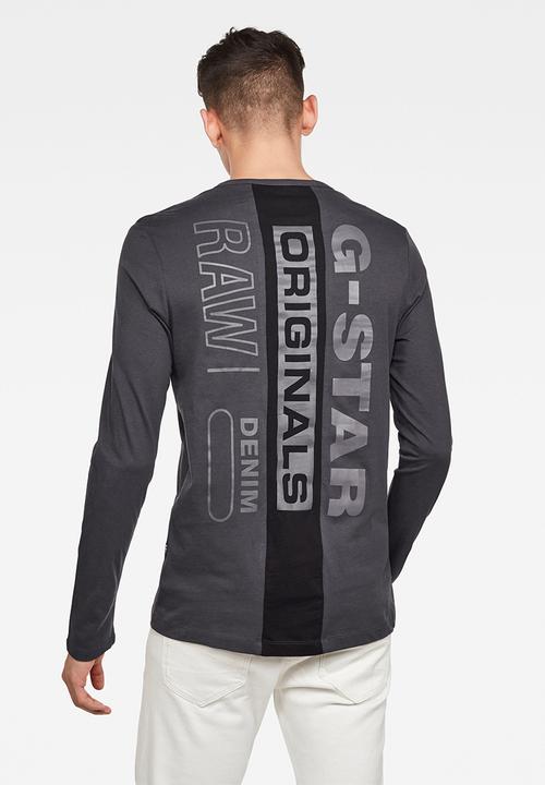 G-STAR - Block originals gr slim long sleeve - grey