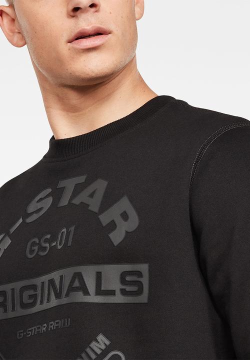 G-STAR - Originals logo graphic sweater - black