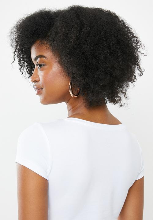 SISSY BOY - Round neck basic with mixed logo transfer - white
