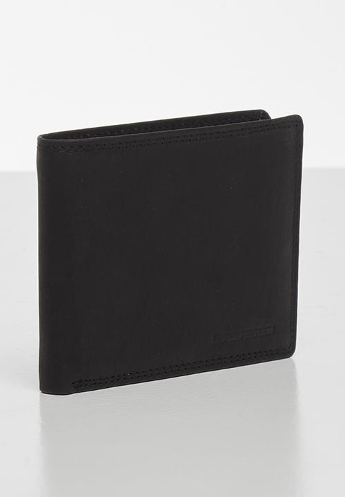 BOSSI - Leather anteb wallet - black