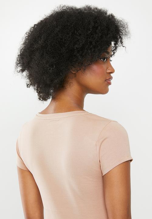 SISSY BOY - Round neck basic tee with logo detail - neutral