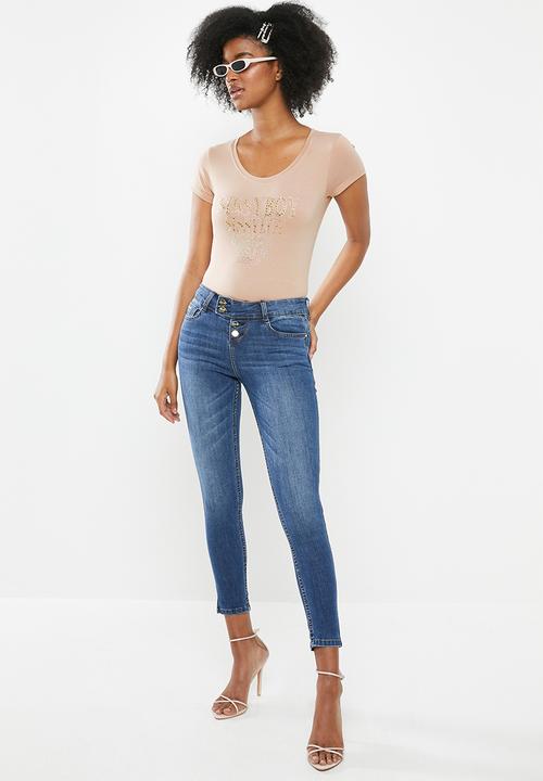 SISSY BOY - Round neck basic tee with logo detail - neutral