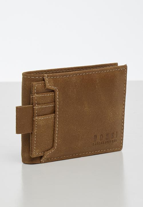 BOSSI - Leather rdisrch wallet - tan