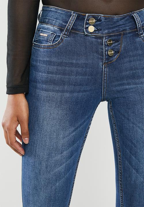 SISSY BOY - Jon jon low waist skinny with extended tab - blue