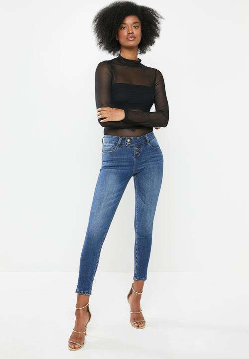 SISSY BOY - Jon jon low waist skinny with extended tab - blue
