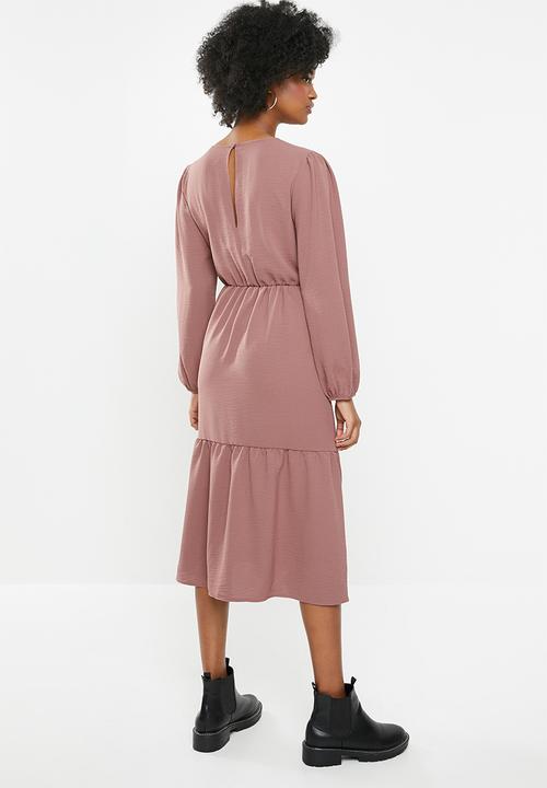 Blake - Tiered midi dress - purple