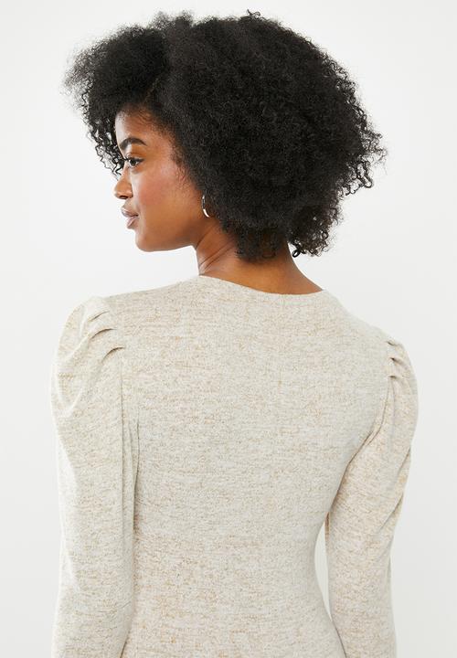 Blake - Soft touch mini dress - neutral 