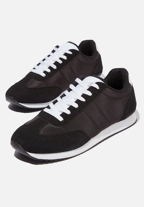 Cotton On - Ryan retro trainer - black & white