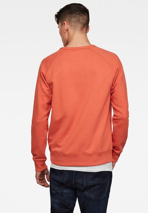 G-STAR - Fast raglan graphic sweater - coral