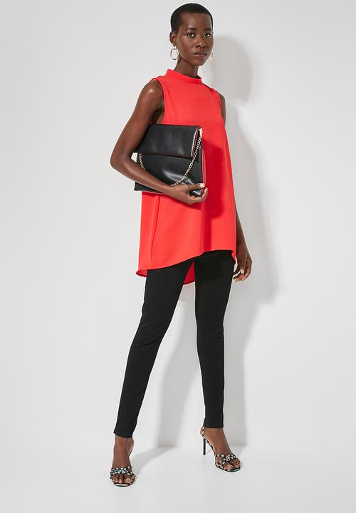 Superbalist - Sleeveless longline shell - red