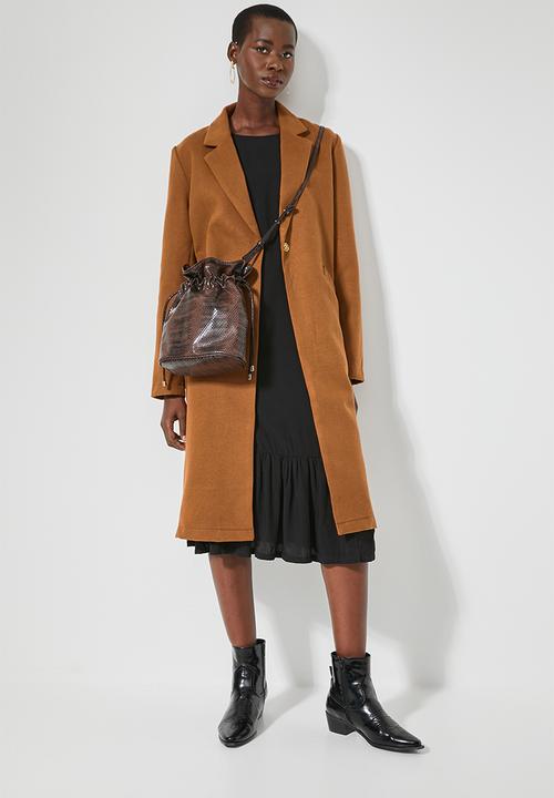 Superbalist - Single breasted unlined blazer coat - brown