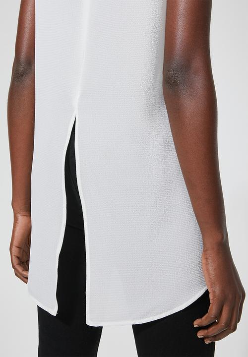 Superbalist - Sleeveless longline shell - white