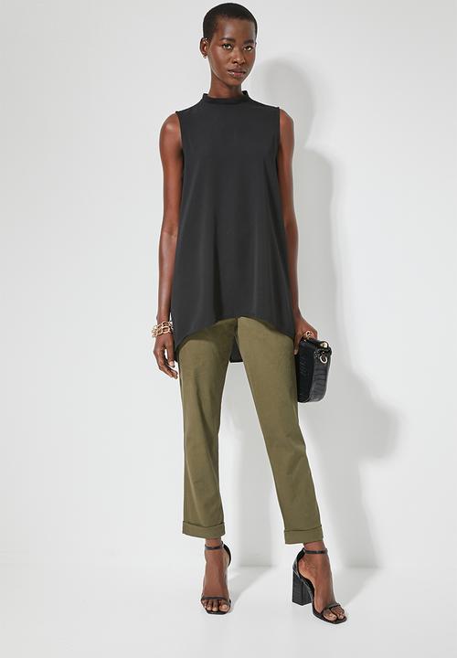 Superbalist - Sleeveless longline shell - black