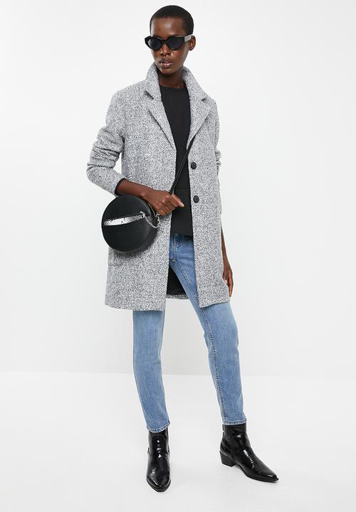 ONLY - Larya melange coat - light grey
