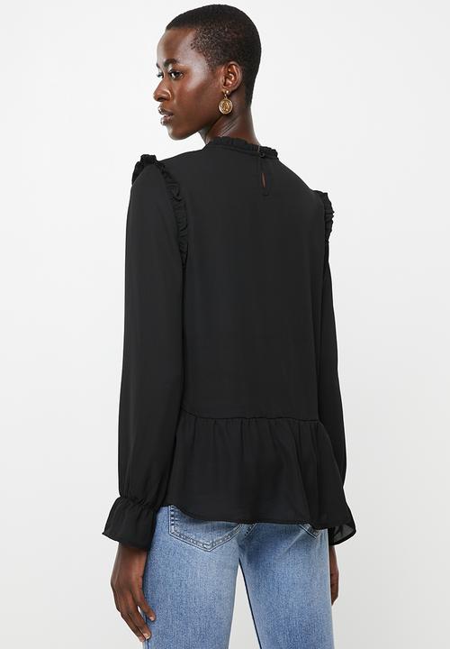 ONLY - Ella long sleeve top - black