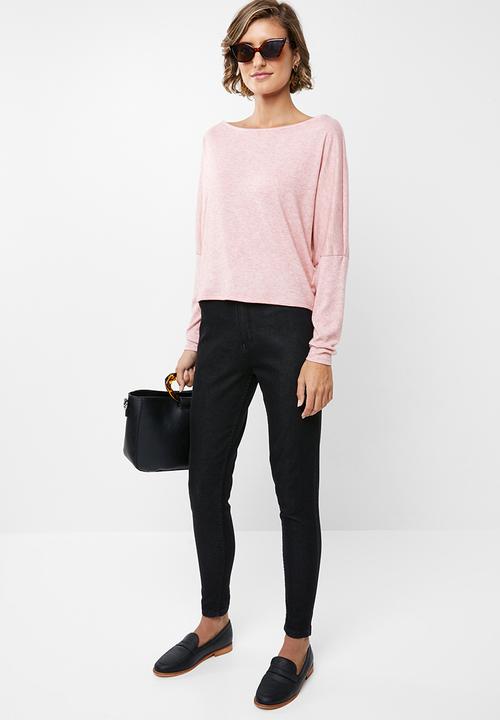 edit - Slouch crew neck top - pink 