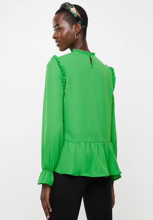 ONLY - Ella long sleeve top - green