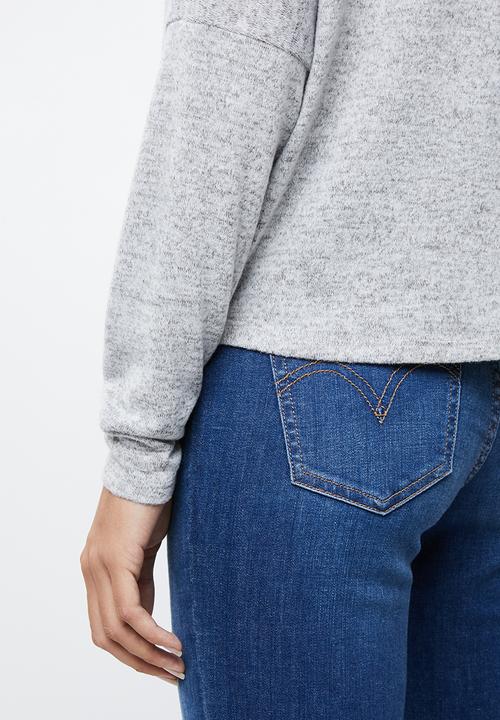 edit - Slouch crew neck top - grey