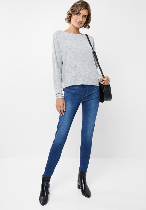 edit - Slouch crew neck top - grey