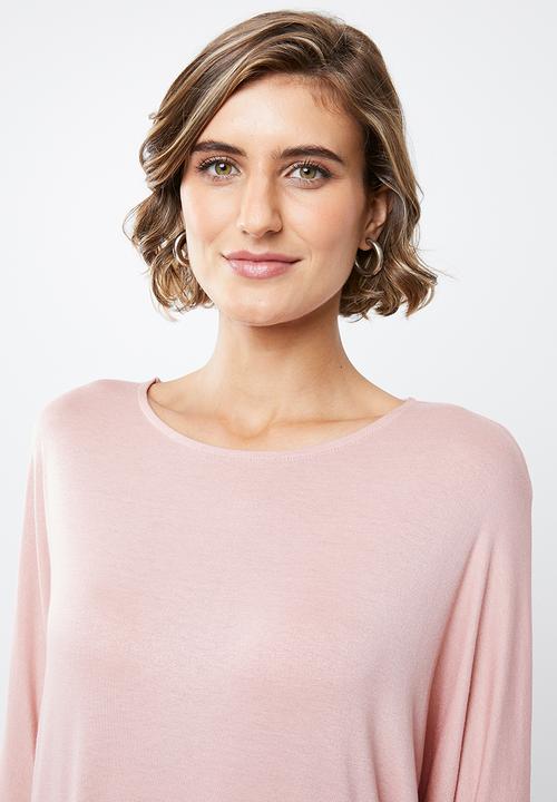 edit - Drapey knit dress - pink